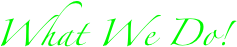 What We Do!